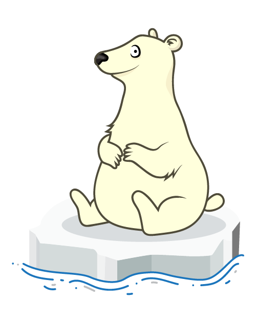 bear on an iceberg illustration